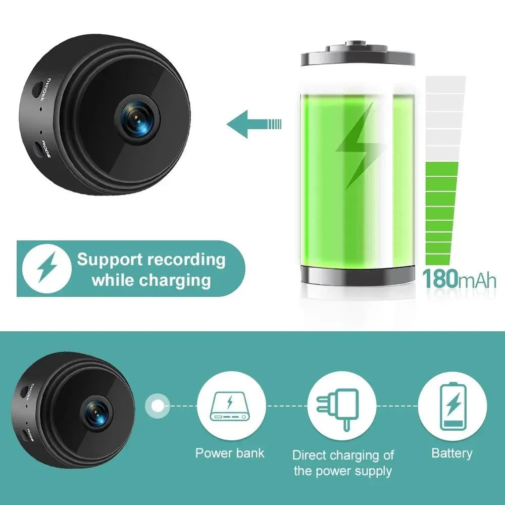 A9 1080p Hd Magnetic Wifi Mini Camera With V380 App